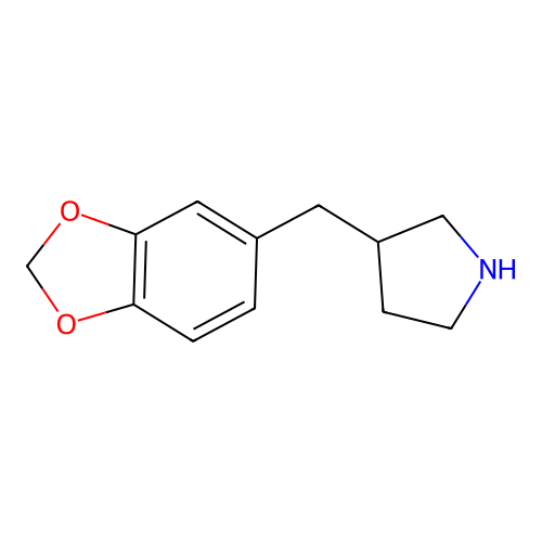 3-[(1,3-Dioxaindan-5-yl)methyl]pyrrolidine structure