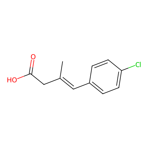 3-Butenoic acid, 4-(p-chlorophenyl)-3-methyl- structure