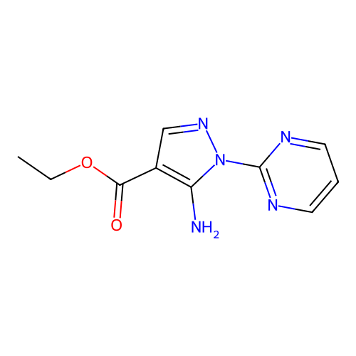 ethyl 5-amino-1-(pyrimidin-2-yl)-1H-pyrazole-4-carboxylate structure