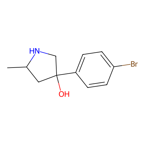 3-(4-Bromophenyl)-5-methylpyrrolidin-3-ol structure