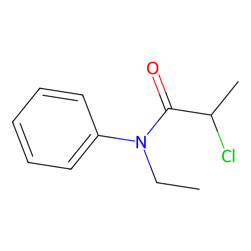 2-chloro-N-ethyl-N-phenylpropanamide structure