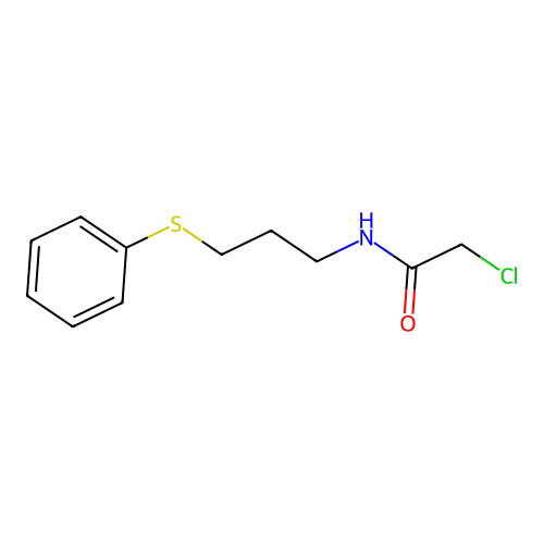 2-chloro-N-[3-(phenylsulfanyl)propyl]acetamide structure