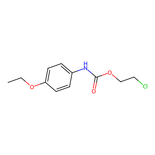 2-氯乙基 N-(4-乙氧基苯基)氨基甲酸酯 structure