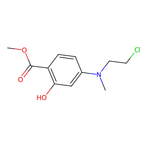 Methyl 4-[2-chloroethyl(methyl)amino]-2-hydroxybenzoate structure