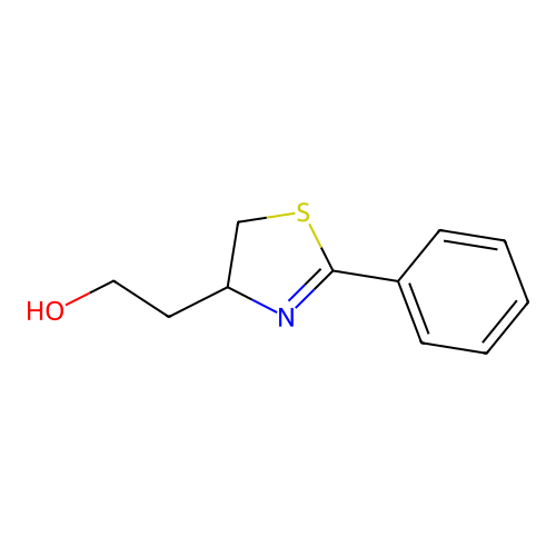 Dl-4-(2-hydroxyethyl)-2-phenyl-delta2-thiazoline structure