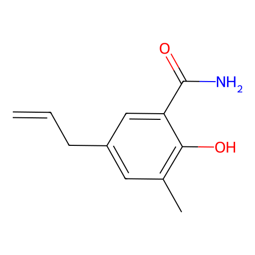 Salicylamide, 5-allyl-3-methyl- structure
