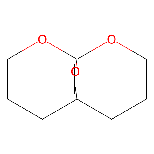 Tetrahydro-8a,4a-(epoxypropano)-2H,5H-pyrano[2,3-b]pyran structure