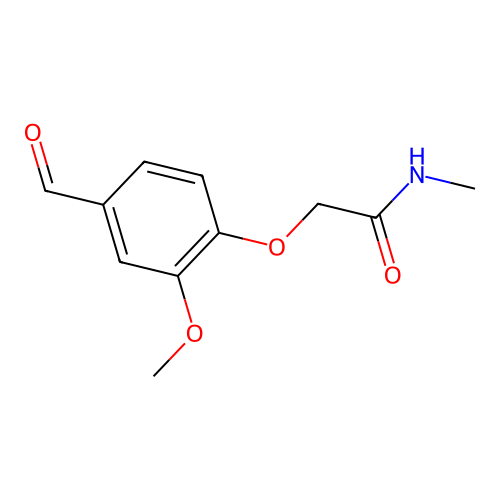 2-(4-formyl-2-methoxyphenoxy)-N-methylacetamide structure