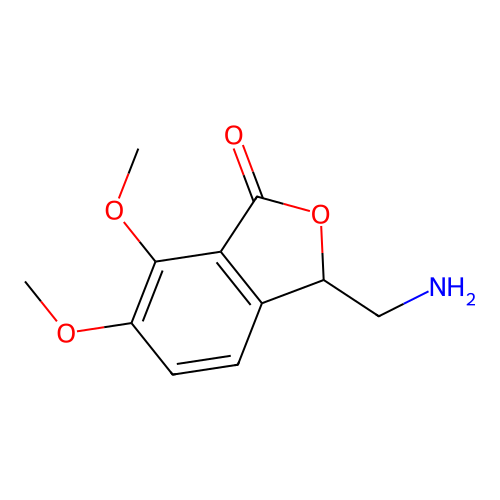3-(aminomethyl)-6,7-dimethoxyisobenzofuran-1(3H)-one structure
