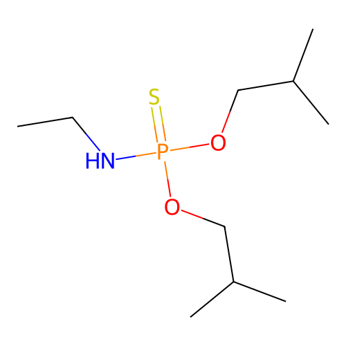 N-[bis(2-methylpropoxy)phosphinothioyl]ethanamine structure