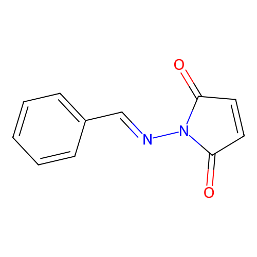 (E)-1-(benzylideneamino)-1H-pyrrole-2,5-dione structure