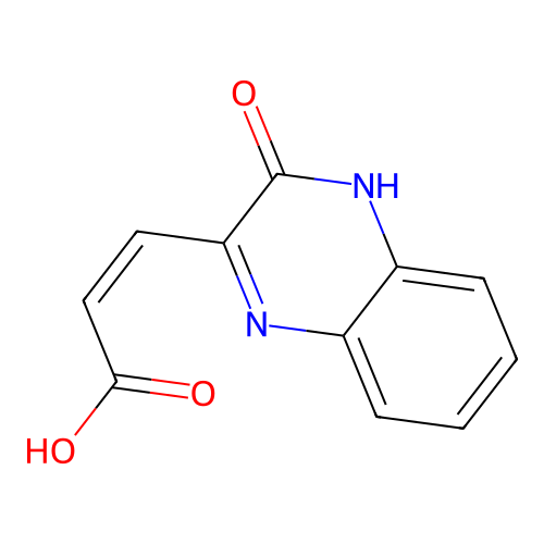 (Z)-3-(3-oxo-4H-quinoxalin-2-yl)prop-2-enoic acid structure