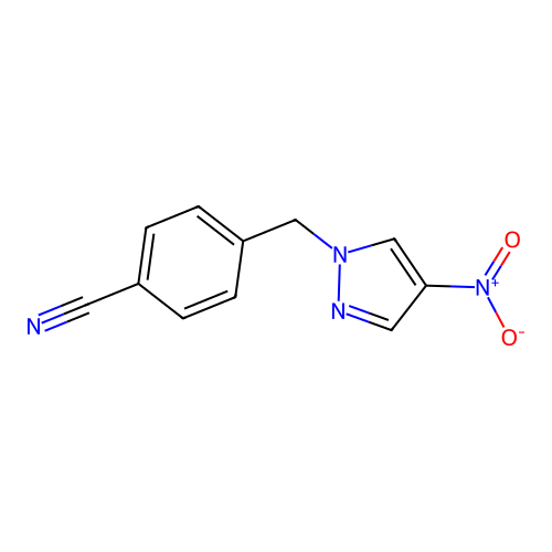 4-[(4-Nitro-1H-pyrazol-1-yl)methyl]benzonitrile structure