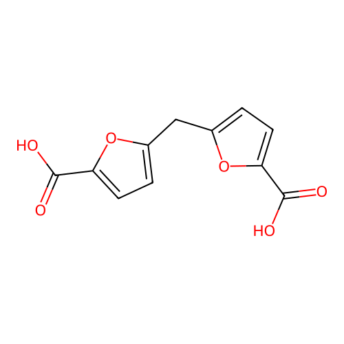 5-[(5-Carboxyfuran-2-yl)methyl]furan-2-carboxylic acid structure