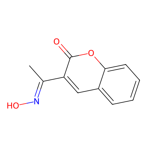 3-(1-(Hydroxyimino) ethyl)-2h-chromen-2-one structure
