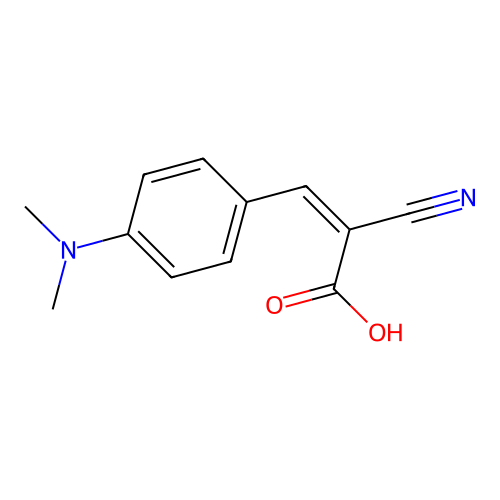 (Z)-2-cyano-3-[4-(dimethylamino)phenyl]prop-2-enoic acid structure