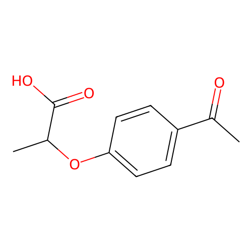 2-(4-acetylphenoxy)propanoic Acid structure