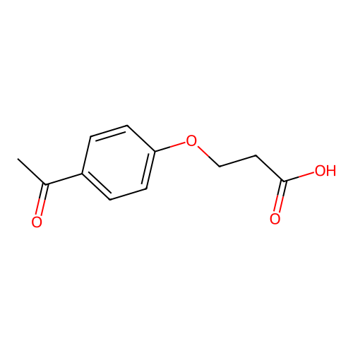 3-(4-Acetylphenoxy)propanoic acid structure