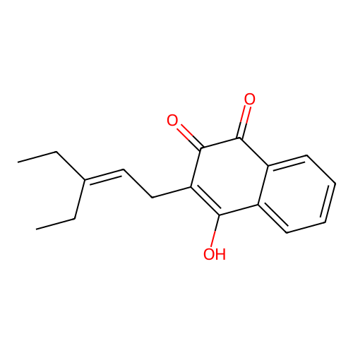 3-(3-Ethylpent-2-en-1-yl)-4-hydroxynaphthalene-1,2-dione structure