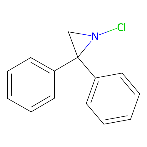 1-Chloro-2,2-diphenylaziridine structure