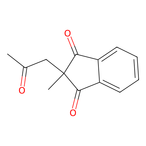 1H-indene-1,3(2H)-dione, 2-methyl-2-(2-oxopropyl)- structure