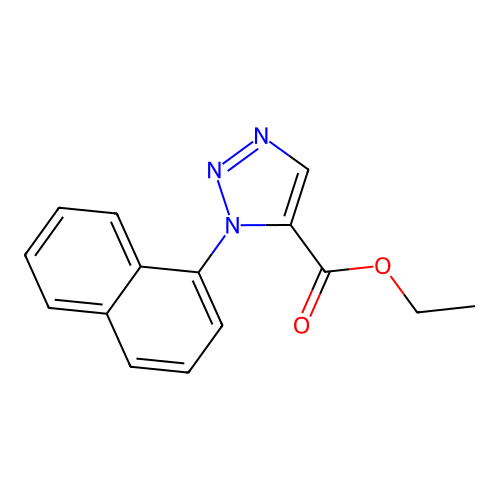 Ethyl 1-(naphthalen-1-yl)-1H-1,2,3-triazole-5-carboxylate structure