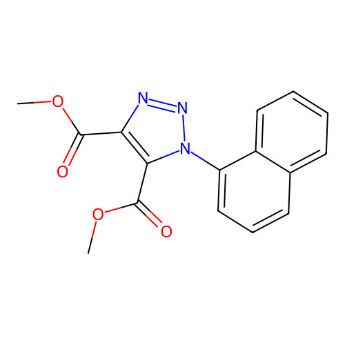 Dimethyl 1-(1-naphthyl)-1,2,3-triazole-4,5-dicarboxylate structure