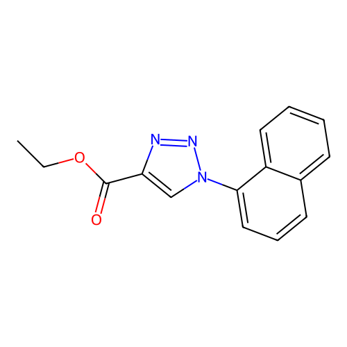 Ethyl 1-(naphthalen-1-yl)-1H-1,2,3-triazole-4-carboxylate structure