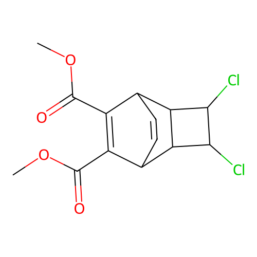 Dimethyl 3,4-dichlorotricyclo[4.2.2.0~2,5~]deca-7,9-diene-7,8-dicarboxylate structure
