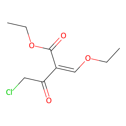 Ethyl-4-chloro-2-ethoxymethyleneacetoacetate structure