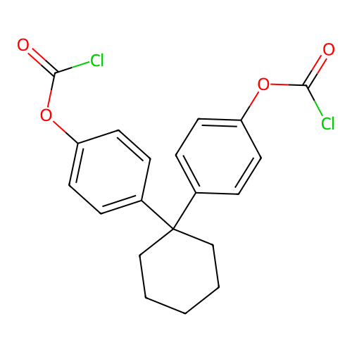 Bisphenol Z bis(chloroformate) structure