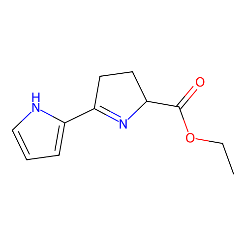 Ethyl 2-(2-pyrrolyl)-1-pyrroline-5-carboxylate structure