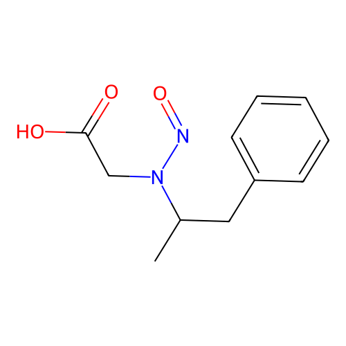 [Nitroso(1-phenylpropan-2-yl)amino]acetic acid structure
