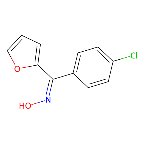 (4-Chlorophenyl)(furan-2-yl)methanone oxime structure