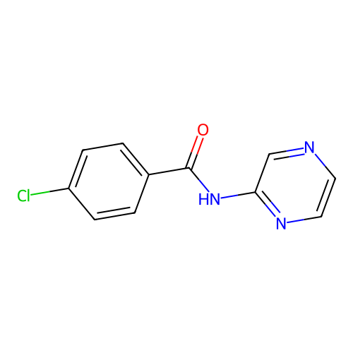 4-chloro-N-pyrazin-2-ylbenzamide structure
