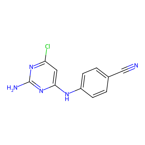 4-[(2-Amino-6-chloropyrimidin-4-yl)amino]benzonitrile structure