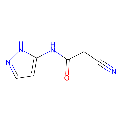 2-Cyano-N-1H-pyrazol-3-ylacetamide structure
