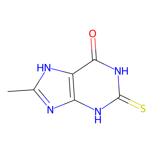 8-Methyl-2-sulfanylidene-1,2,3,7-tetrahydro-6H-purin-6-one structure