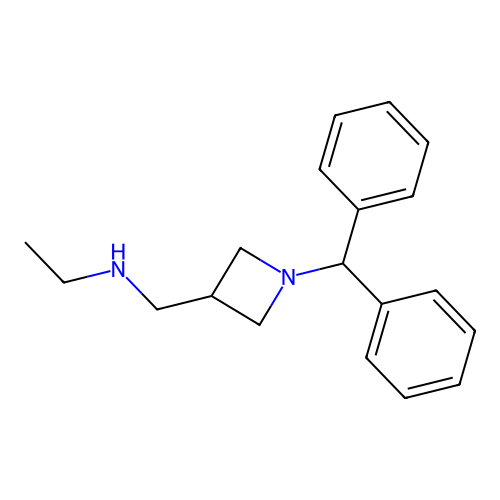 1-(diphenylmethyl)-N-ethyl-3-azetidinemethanamine structure