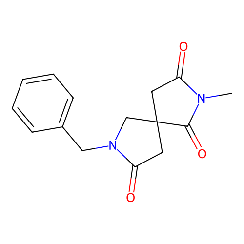7-Benzyl-2-methyl-2,7-diazaspiro[4.4]nonane-1,3,8-trione structure