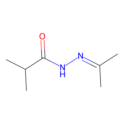 2-methyl-N'-(1-methylethylidene)propanohydrazide structure