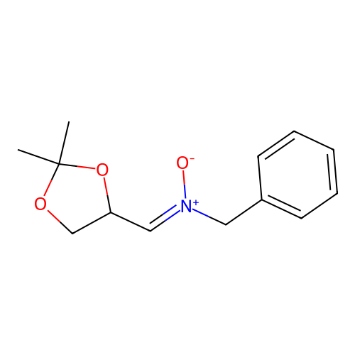 N-benzyl-1-(2,2-dimethyl-1,3-dioxolan-4-yl)methanimine oxide structure