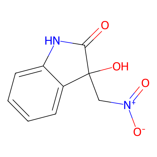 3-hydroxy-3-(nitromethyl)-1,3-dihydro-2H-indol-2-one structure