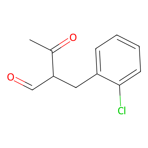 2-(2-Chlorobenzyl)-3-oxobutanal structure