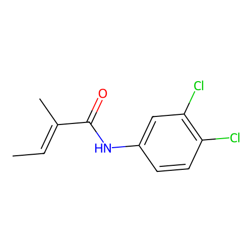 N-(3,4-dichlorophenyl)-2-methylbut-2-enamide structure