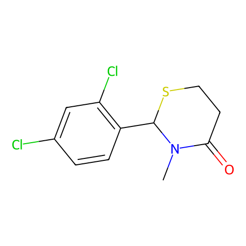 2-(2,4-Dichlorophenyl)-3-methyl-1,3-thiazinan-4-one structure