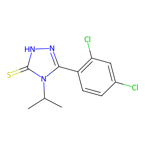 5-(2,4-dichlorophenyl)-4-(propan-2-yl)-4H-1,2,4-triazole-3-thiol structure
