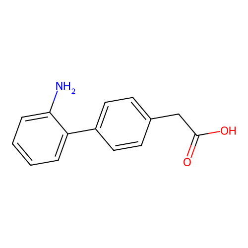 2-[4-(2-Aminophenyl)phenyl]acetic acid structure