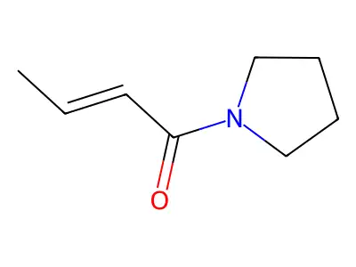 1-(1-Oxo-2-butenyl)pyrrolidine structure