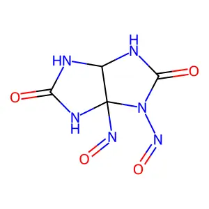 Tetrahydro-dinitrosoimidazo(4,5-d)imidazole-2,5(1H,3H)-dione structure